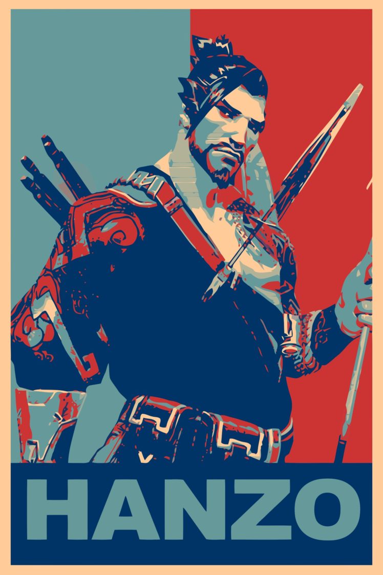Hanzo , Gamer, Propaganda, Overwatch Hd Wallpaper Desktop - Hanzo Poster , HD Wallpaper & Backgrounds