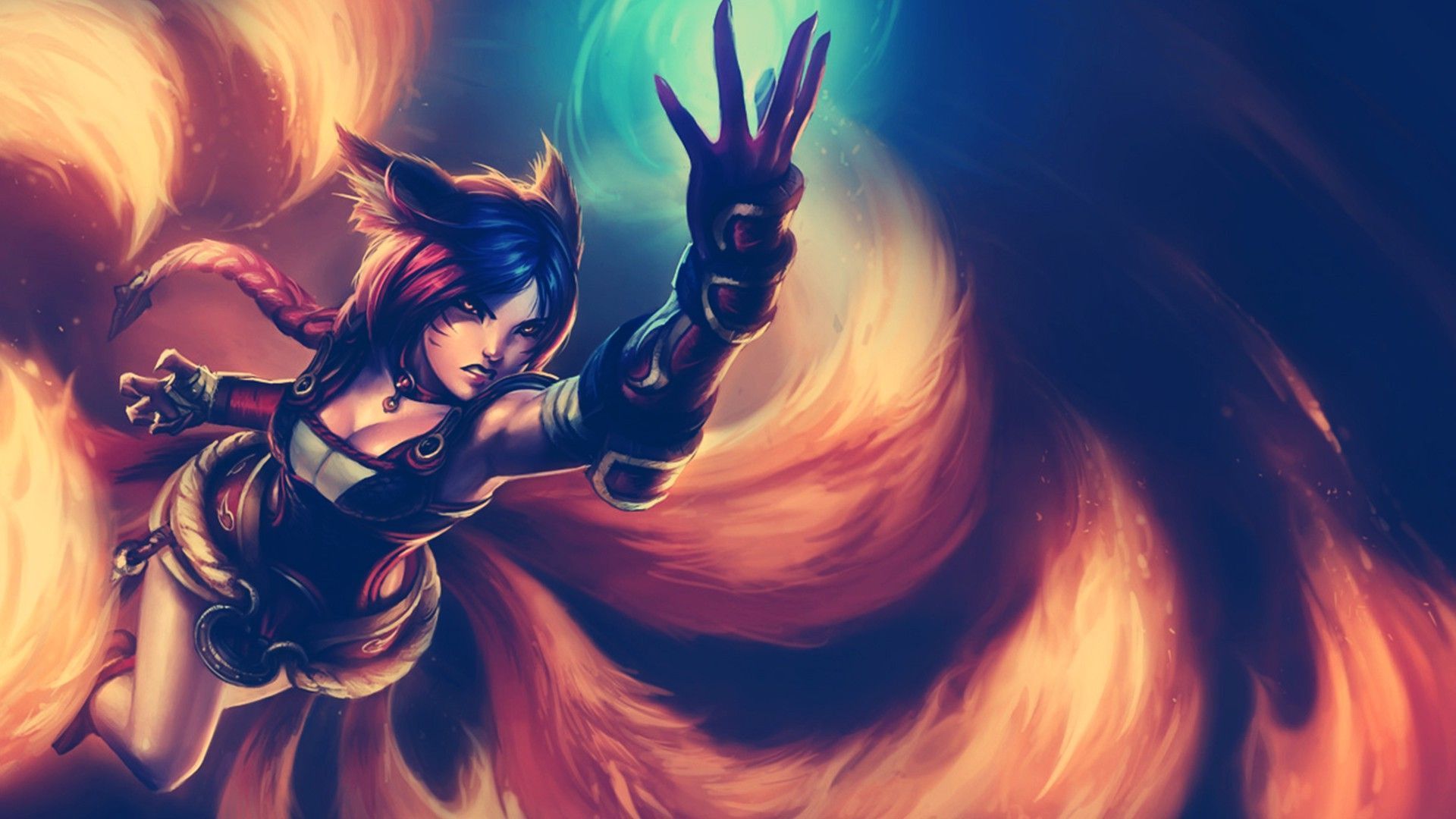 Ahri Background Hd - Ahri Lol Wallpaper Hd , HD Wallpaper & Backgrounds