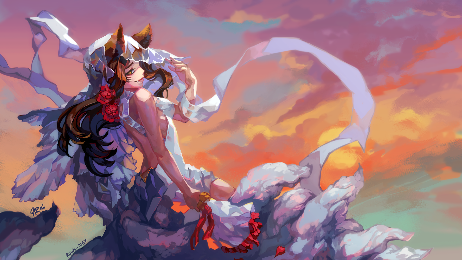 Wallpaper Ahri, League Of Legends, Gaming - League Of Legends Hd Ahri , HD Wallpaper & Backgrounds