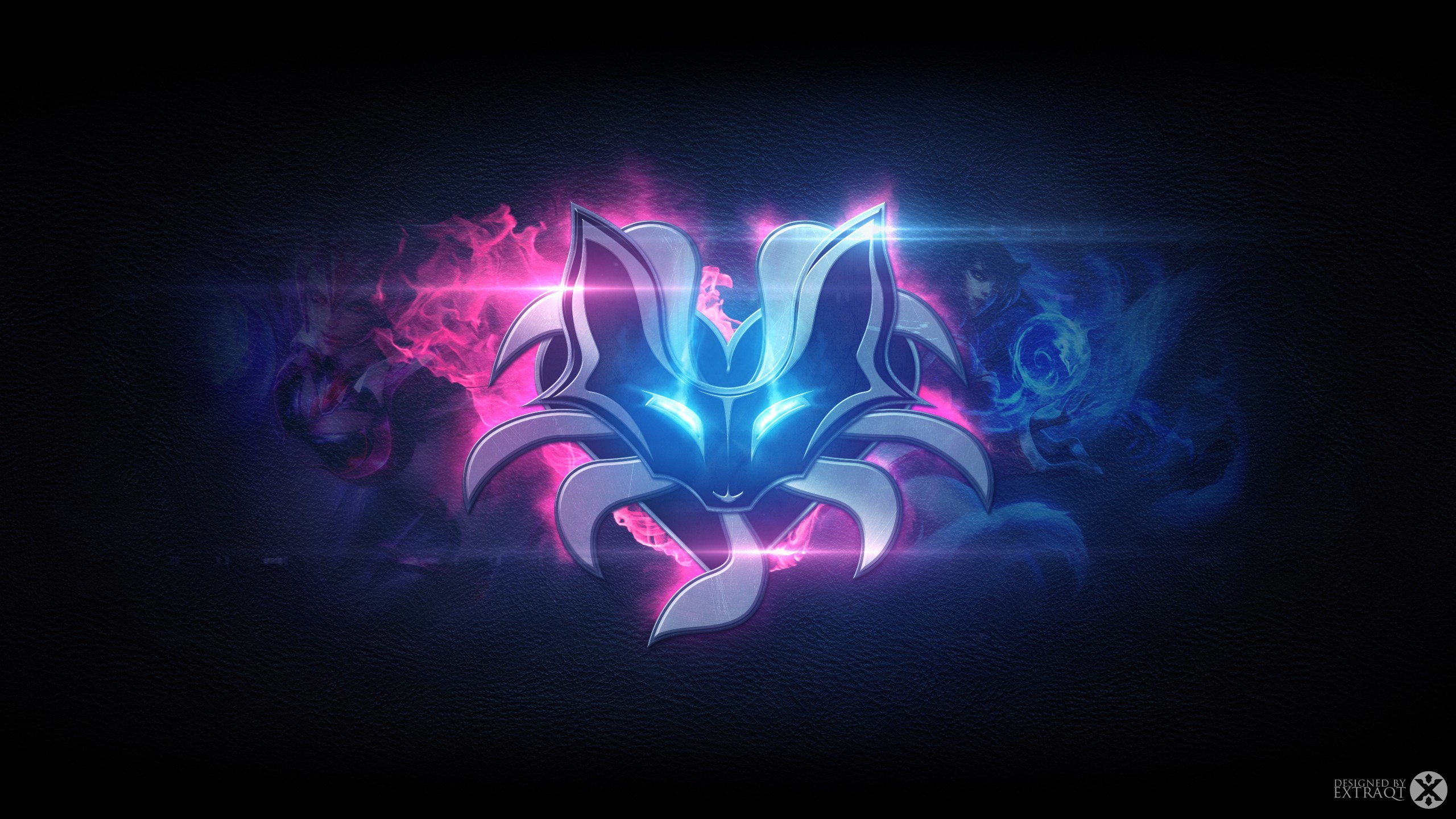 League Of Legends Ahri Wallpaper - Wolf Youtube Channel Art , HD Wallpaper & Backgrounds