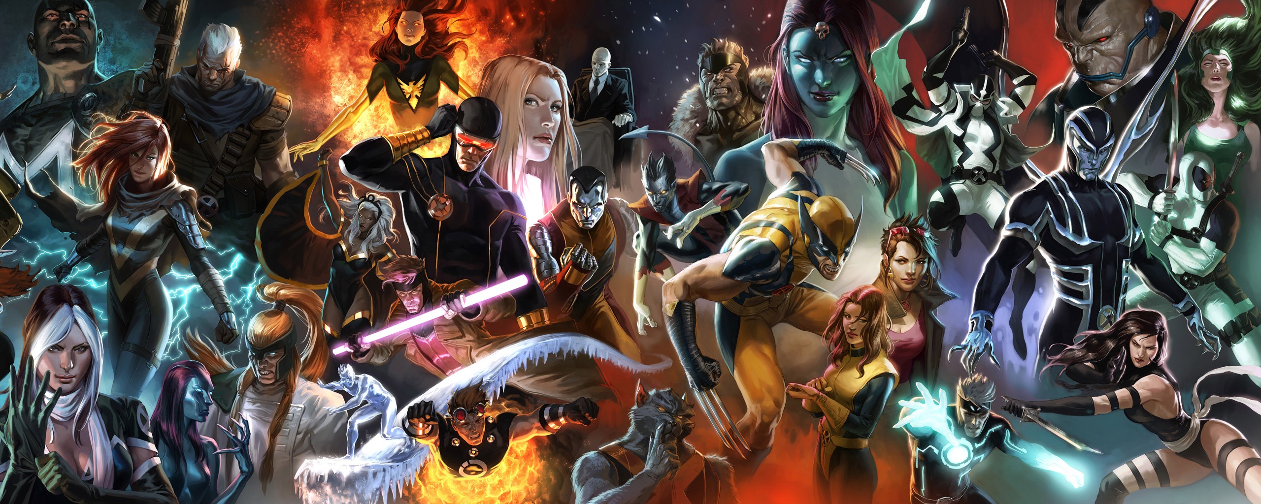 Nightcrawler, Beast , Rogue , Jean Grey, Storm , Gambit, - Marvel Superheroines , HD Wallpaper & Backgrounds