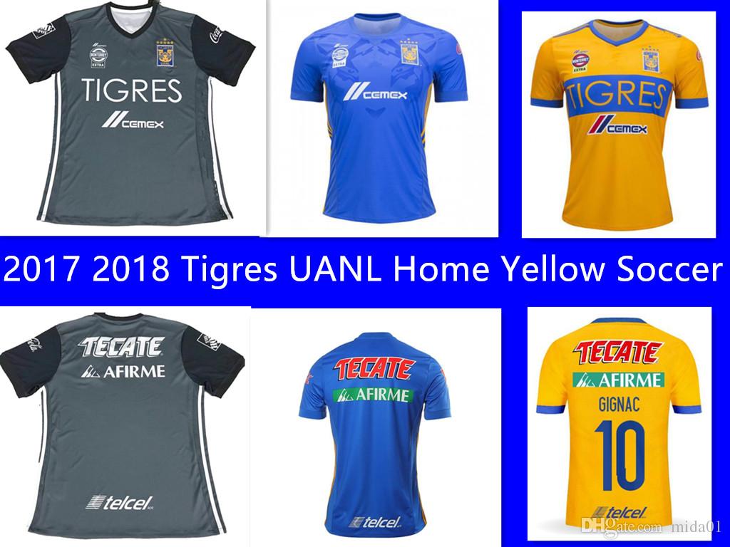 2019 New 2017 2018 Tigres Uanl Home Yellow Soccer Men's - Active Shirt , HD Wallpaper & Backgrounds