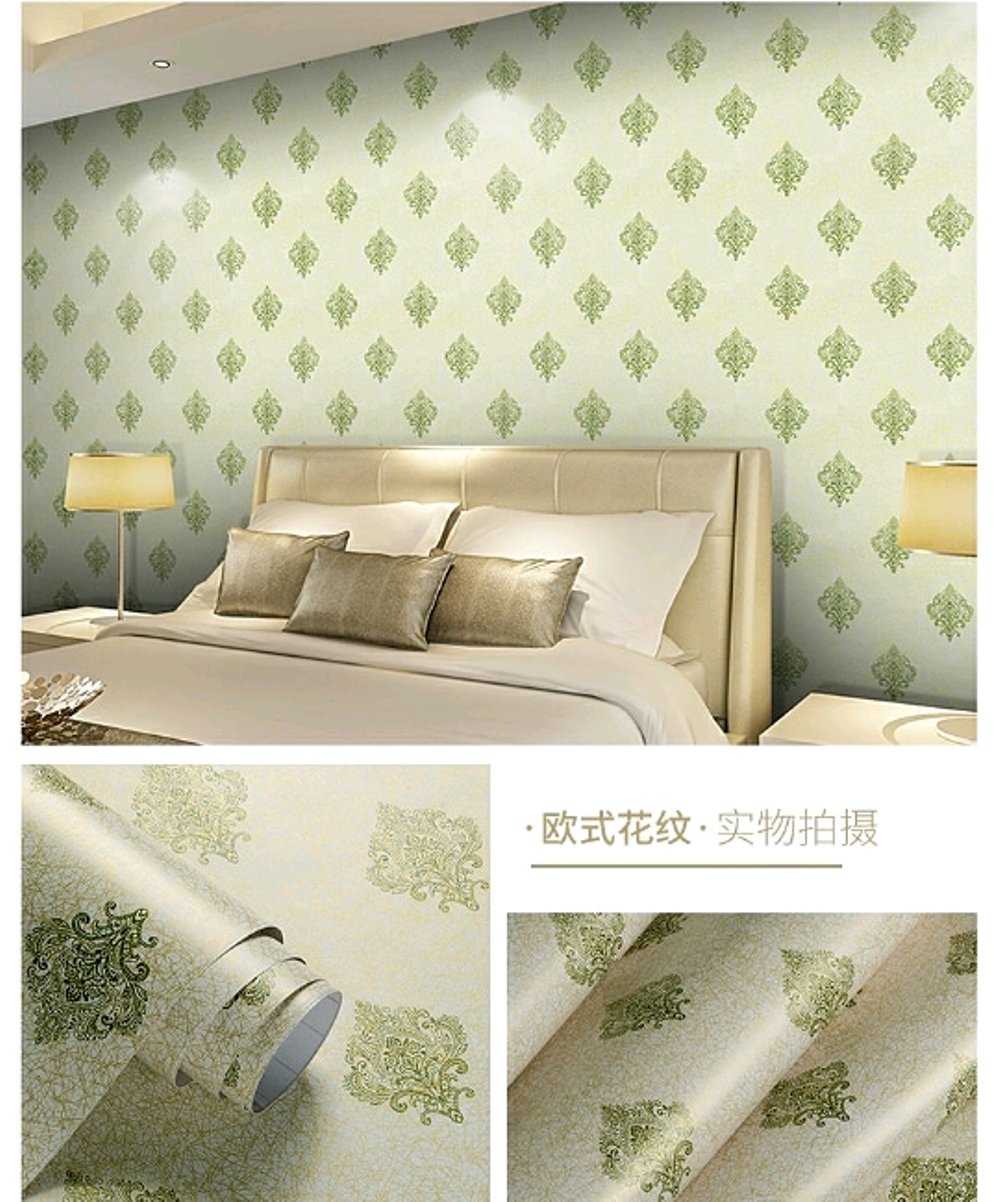 Wallpaper Dinding Wayang Hijau 45cm X 10m - Charcoal Silver Art Deco , HD Wallpaper & Backgrounds