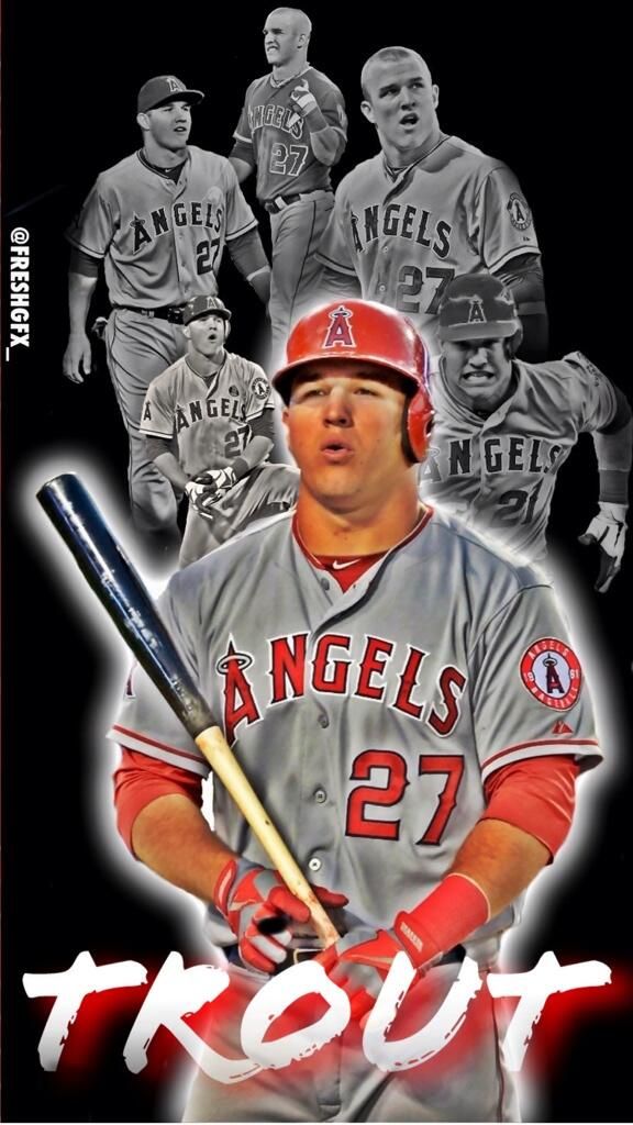 Image Result For Mike Trout Wallpaper - Mike Trout Iphone 5 , HD Wallpaper & Backgrounds