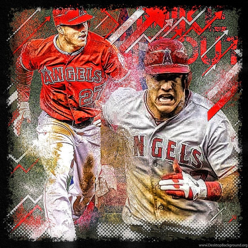 Mike Trout Desktop Wallpaper - Mike Trout Wallpaper Cool , HD Wallpaper & Backgrounds