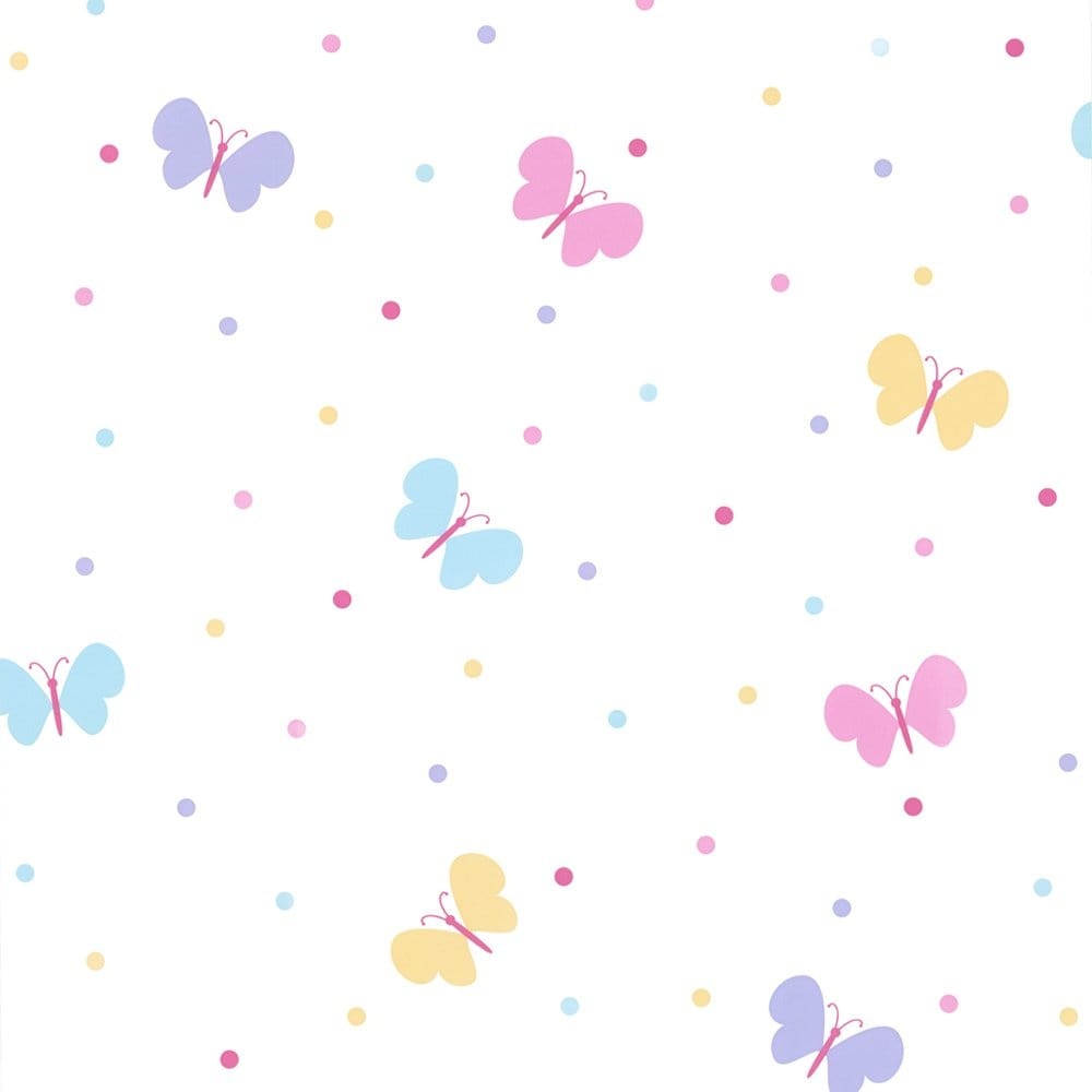 Butterfly Garden Childrens Kids Wallpaper - Baby Room Wallpaper Texture , HD Wallpaper & Backgrounds