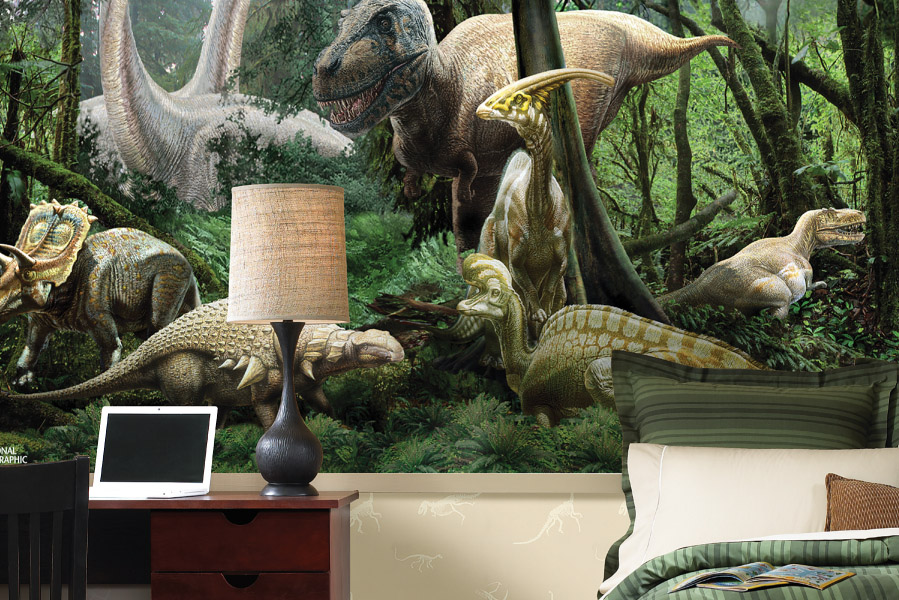 Children's Wallpaper Mural - National Geographic Dinosaurs , HD Wallpaper & Backgrounds