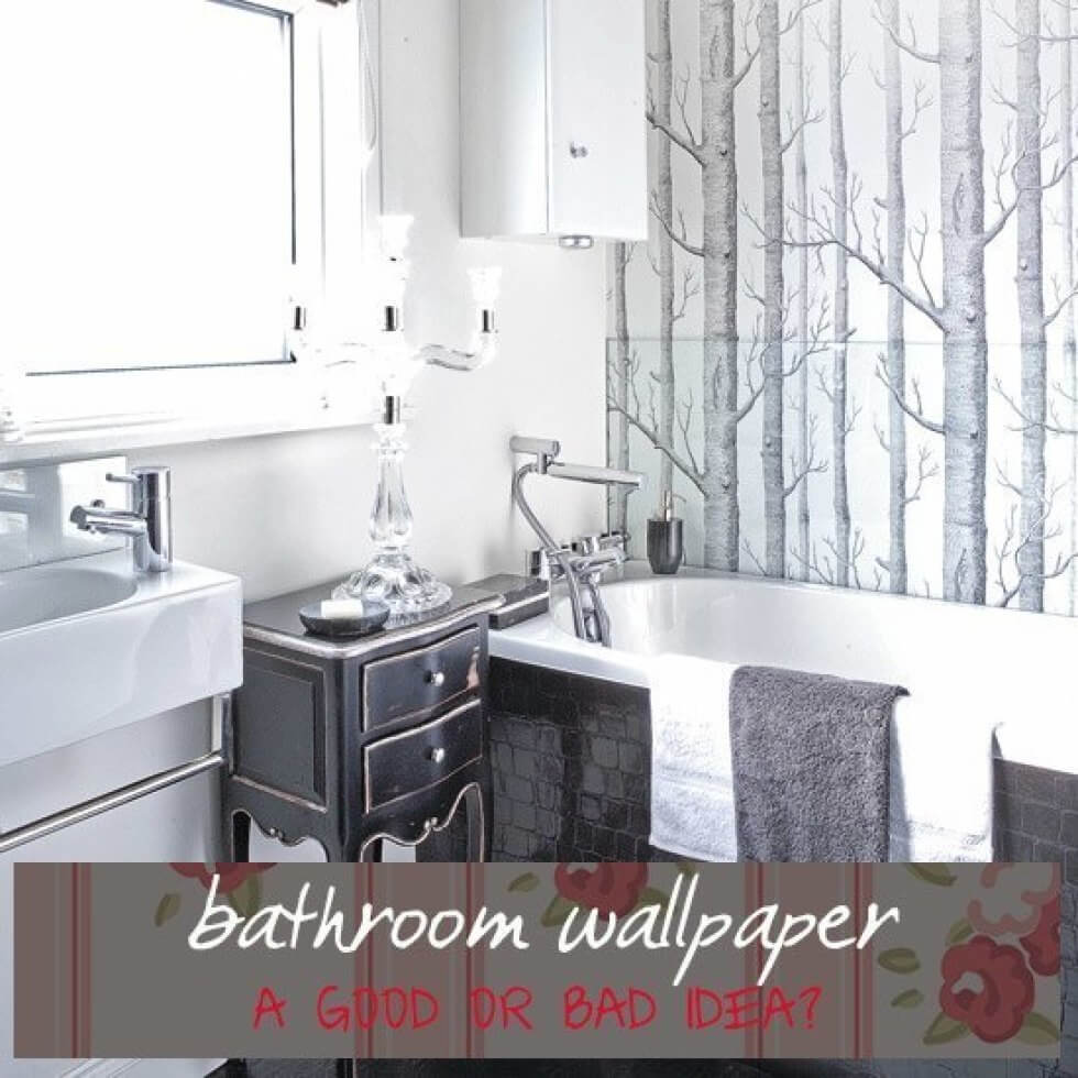 Bathroomwallpaper - Tree Wallpaper In Bathroom , HD Wallpaper & Backgrounds