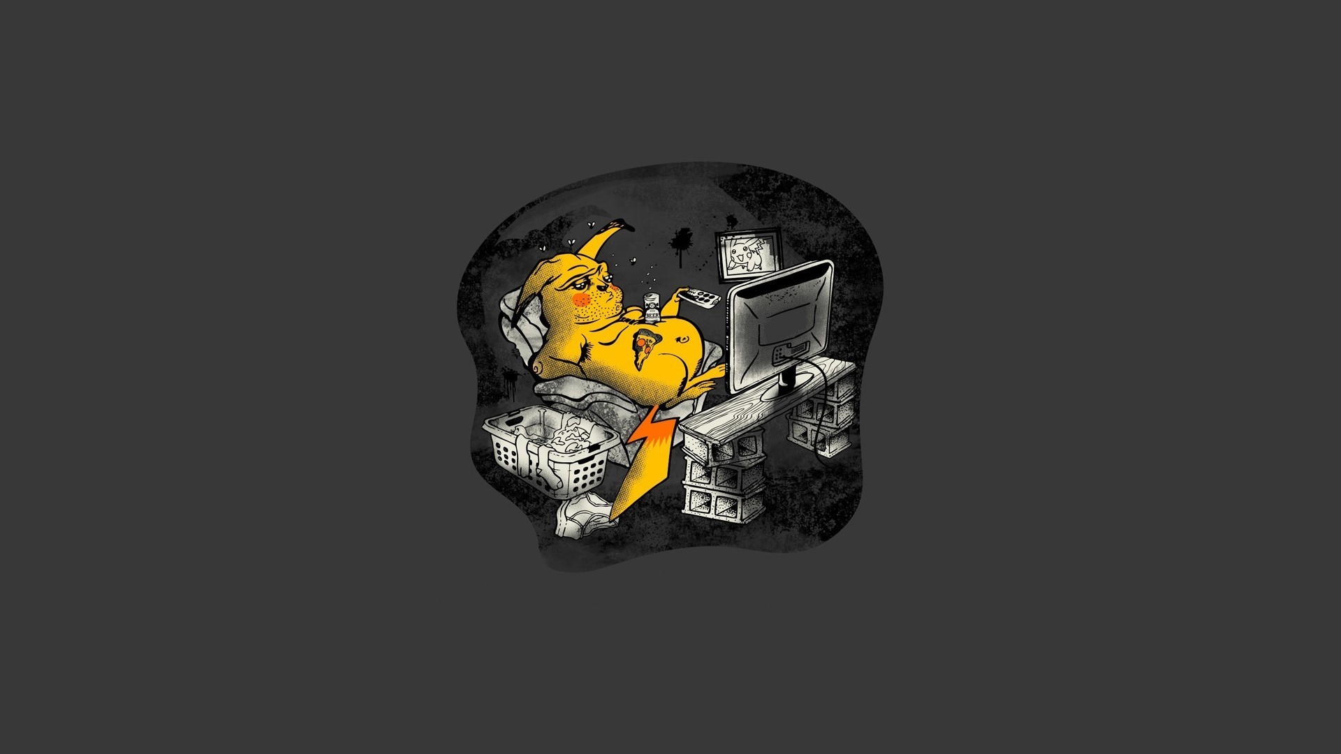 Pikachu Pokemon Abstract Cartoons Simple Wallpaper - Wallpaper , HD Wallpaper & Backgrounds