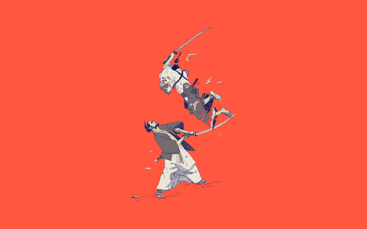 Simple Funny Wallpapers V - Samurai Wallpaper Iphone 5 , HD Wallpaper & Backgrounds