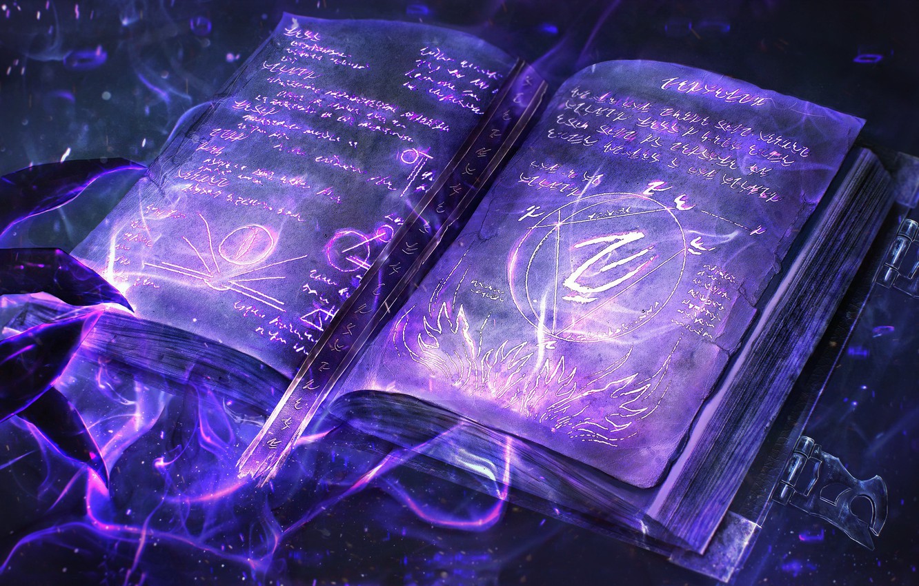 Photo Wallpaper Magic, Book, Runes, Book, Dark Magic, - Gw2 Binding Of Ipos , HD Wallpaper & Backgrounds