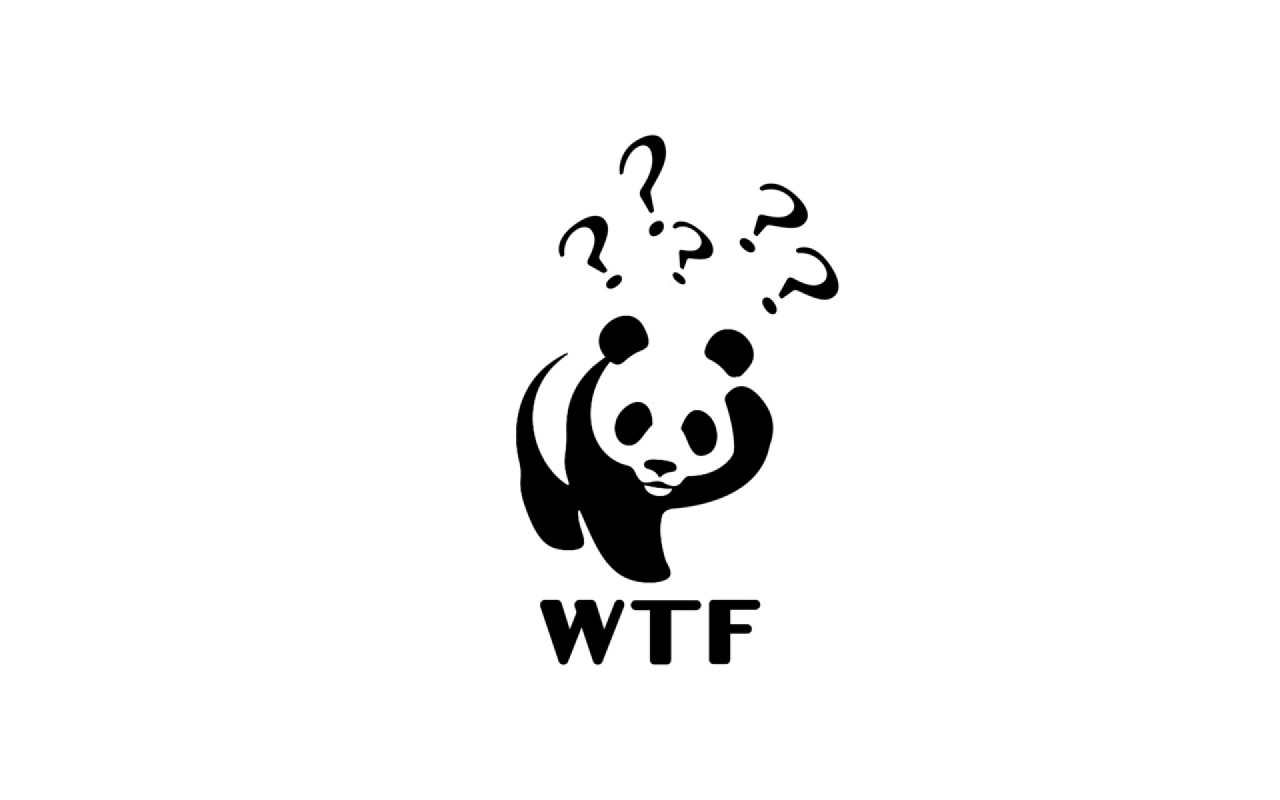 Originalwide Confused Panda Wallpapers - Wwf Wtf , HD Wallpaper & Backgrounds