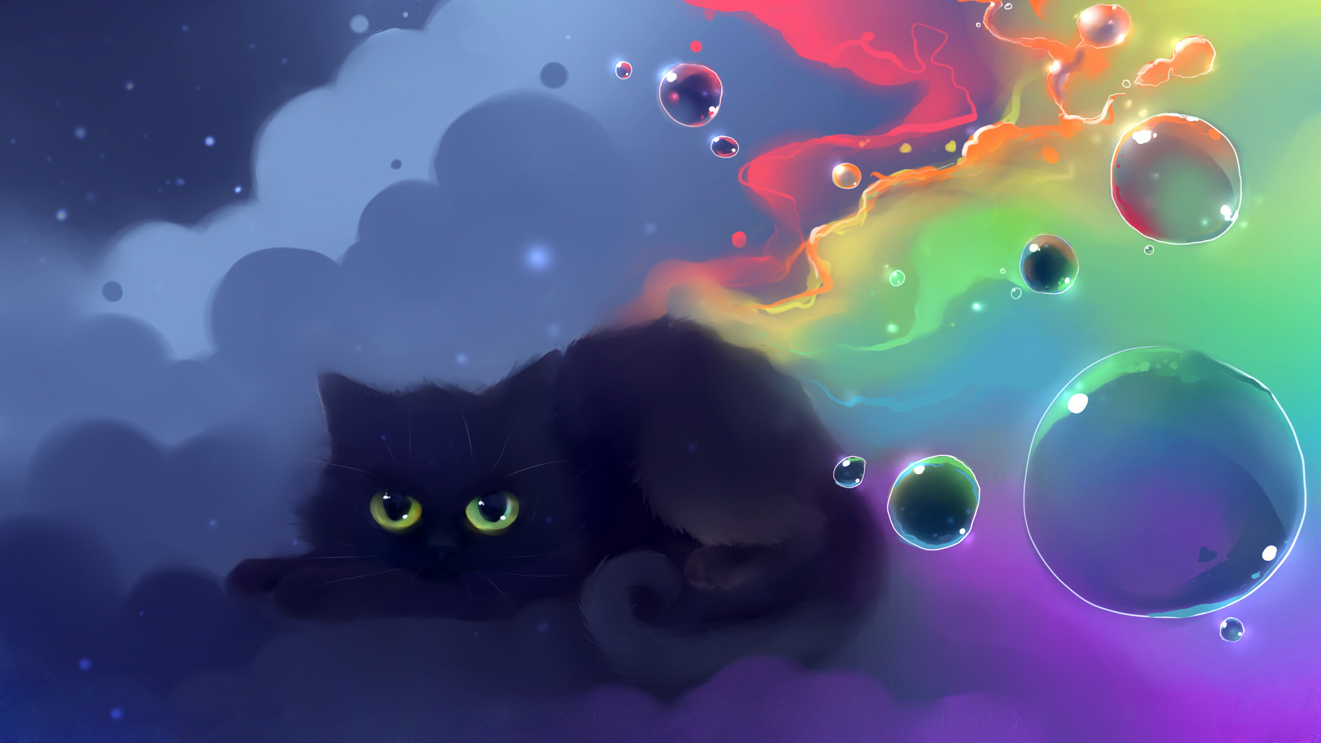 Flaming Cat Wallpaper - Anime Wallpaper Cats , HD Wallpaper & Backgrounds