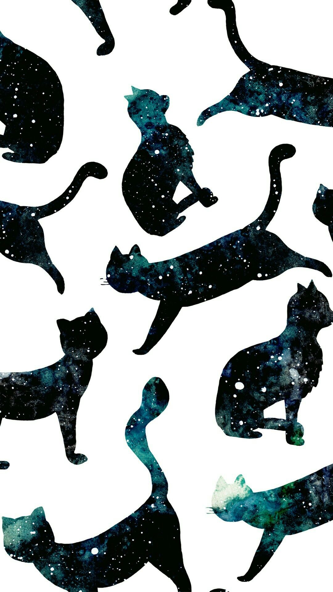 Wallpaper, Cat, Galaxy - Galaxy Cat Wallpaper For Phone , HD Wallpaper & Backgrounds