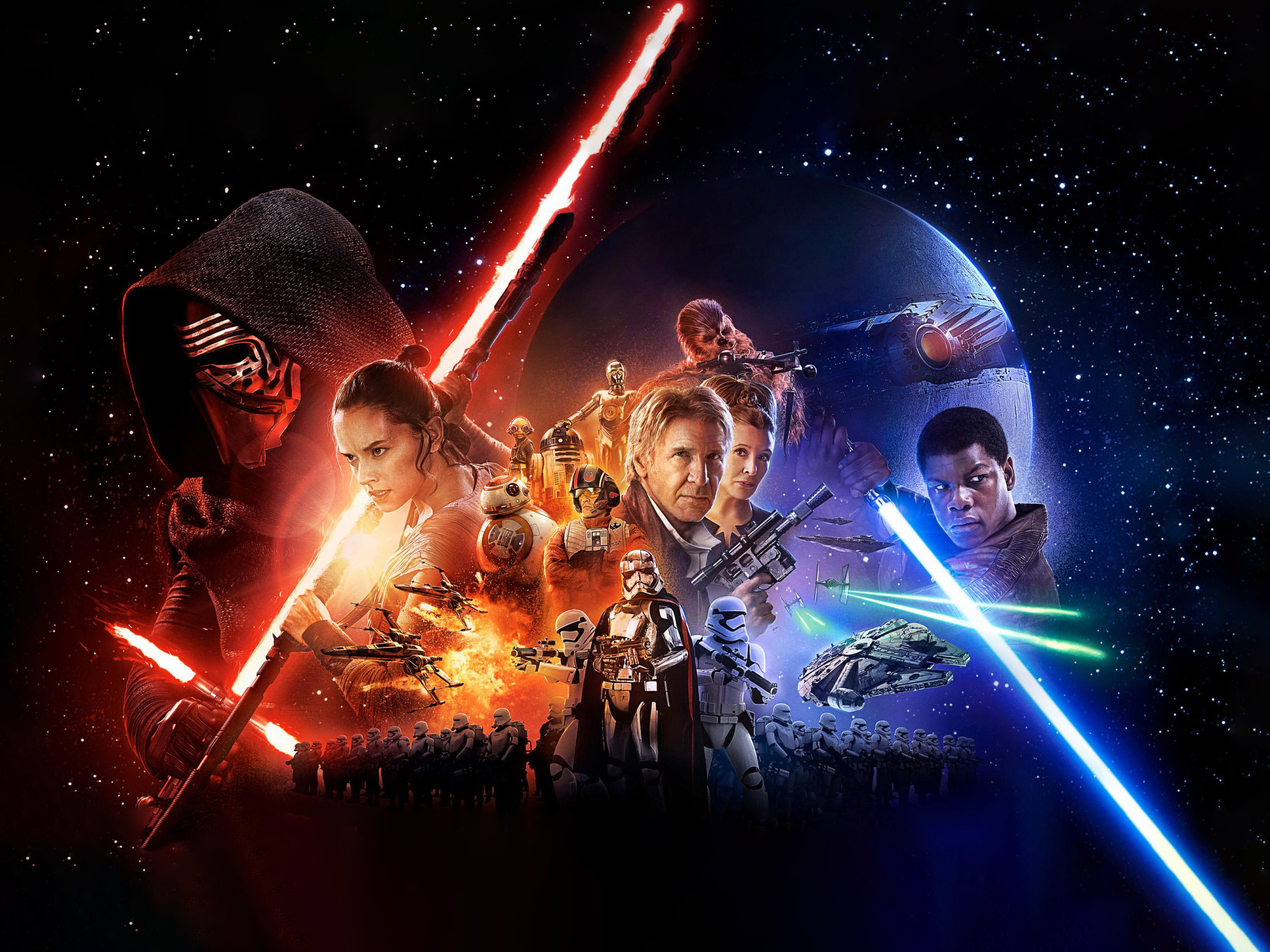 Star Wars The Force Awakens Wallpaper - Star Wars Wallpaper Ipad , HD Wallpaper & Backgrounds