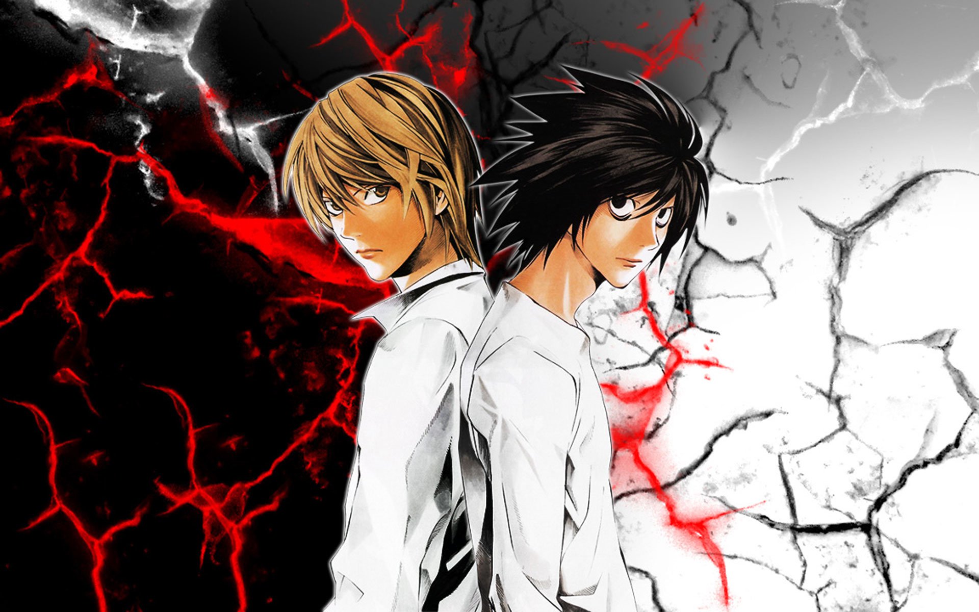 Hd Wallpaper - Death Note Light L , HD Wallpaper & Backgrounds