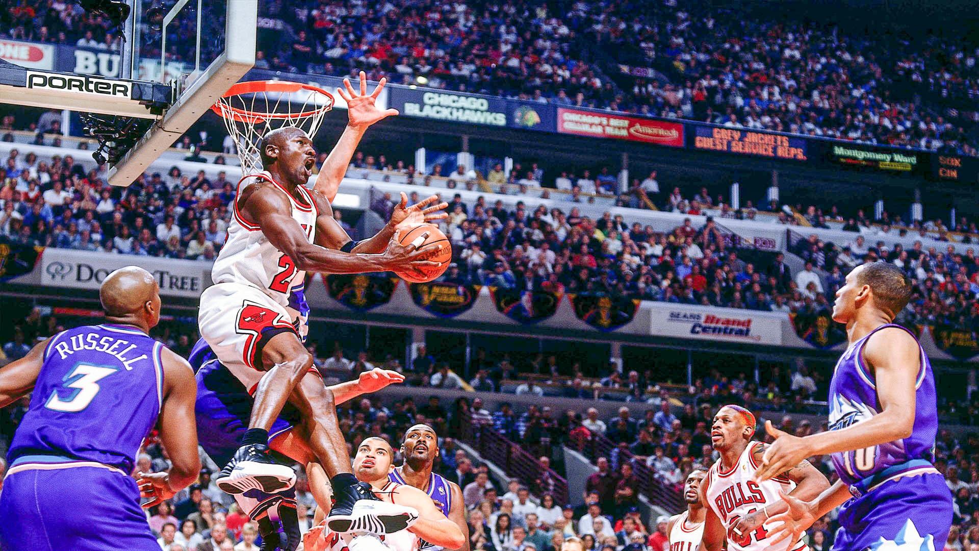Michael - Jordan Chicago Bulls Vs Utah Jazz 1997 Game 3 , HD Wallpaper & Backgrounds