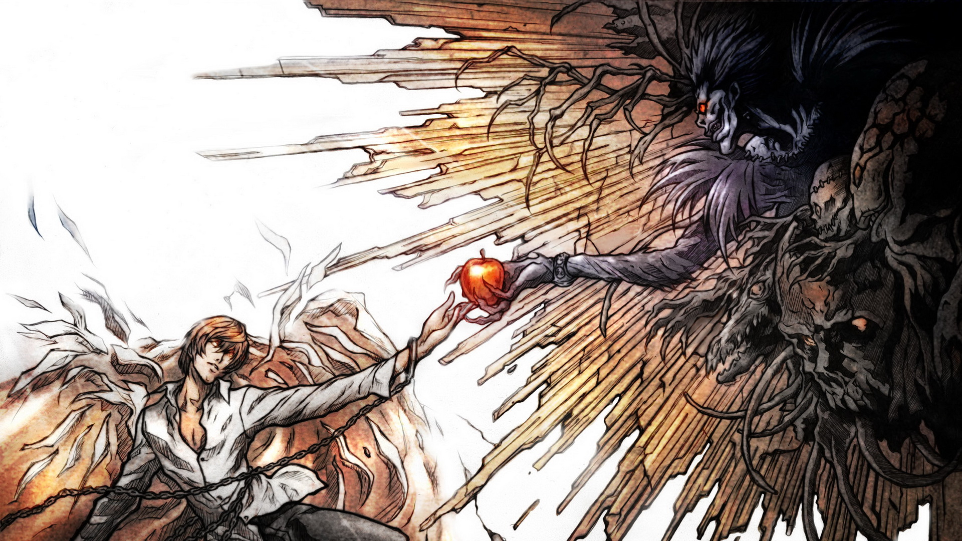 Death Note - Light Yagami And Ryuk , HD Wallpaper & Backgrounds