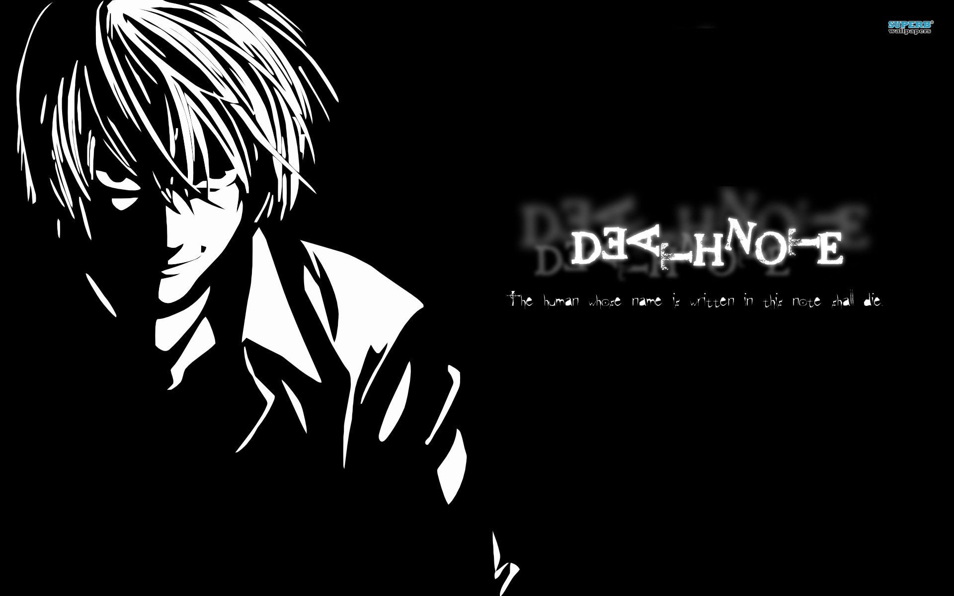 Death Note Light Wallpaper - Death Note Black Light , HD Wallpaper & Backgrounds