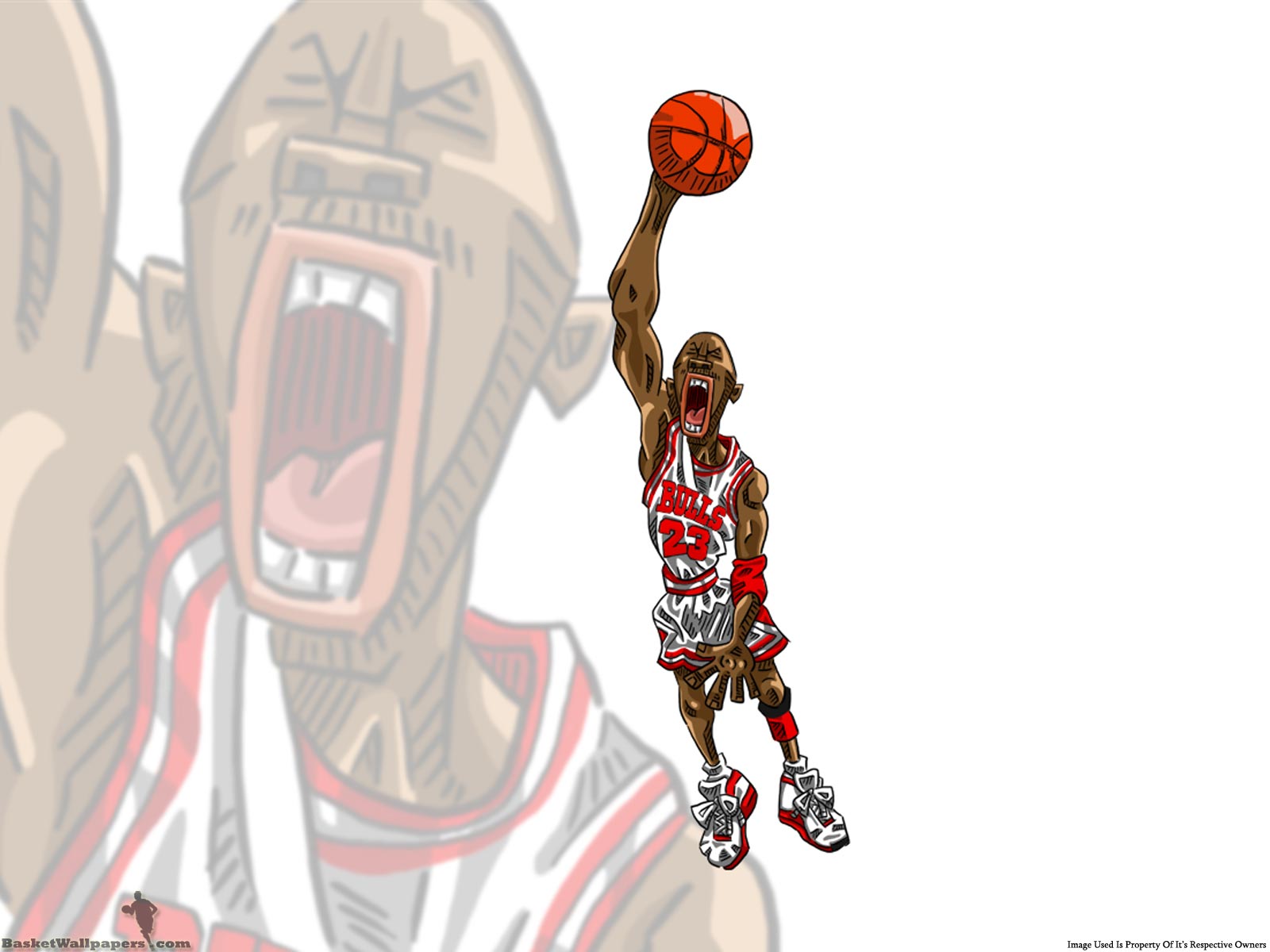 Cool Jordan Logo Wallpapercool Jordan Logo Wallpaper - Drawing Michael Jordan Dunk , HD Wallpaper & Backgrounds