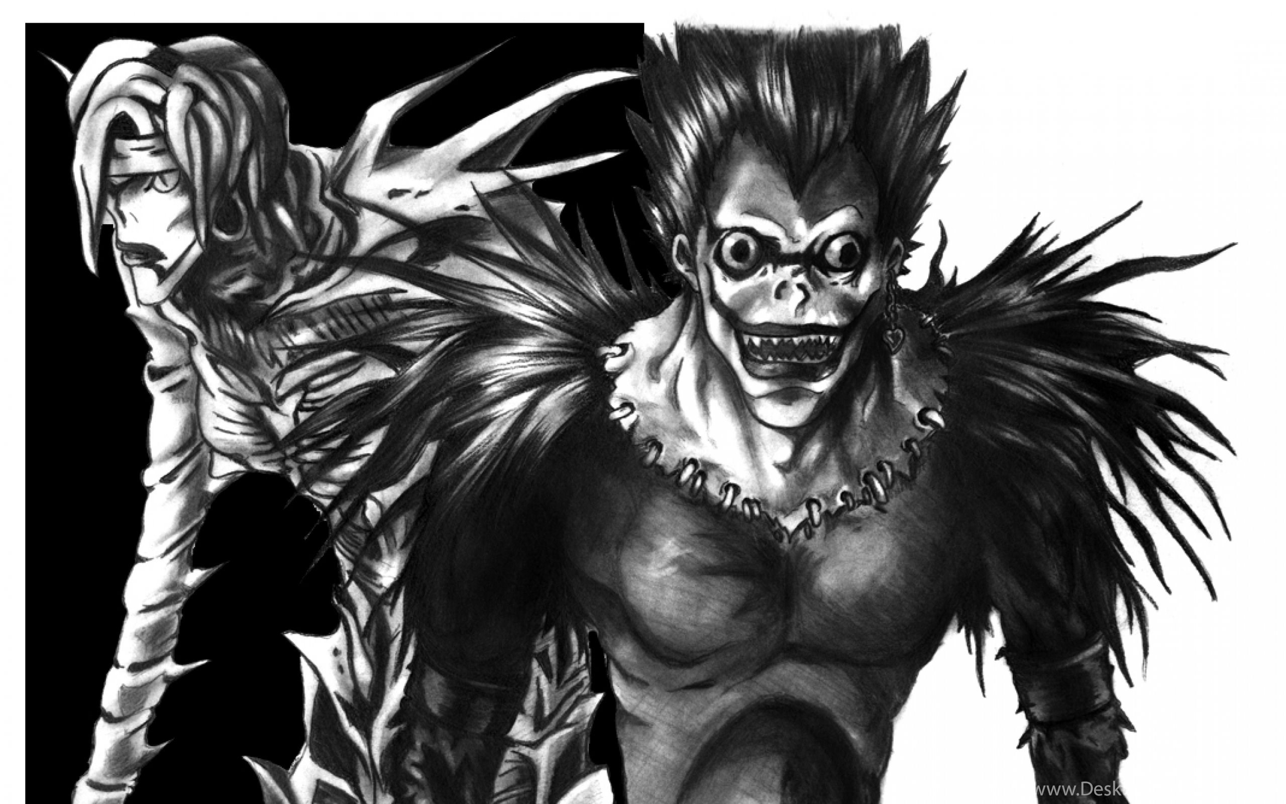 Death Note Ryuk Wallpapers Wide - Death Note Ryuk E Rem , HD Wallpaper & Backgrounds