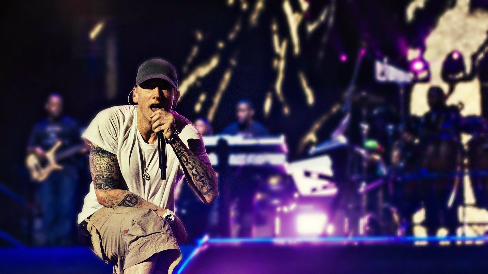 Eminem On Stage - Eminem On Stage Hd , HD Wallpaper & Backgrounds