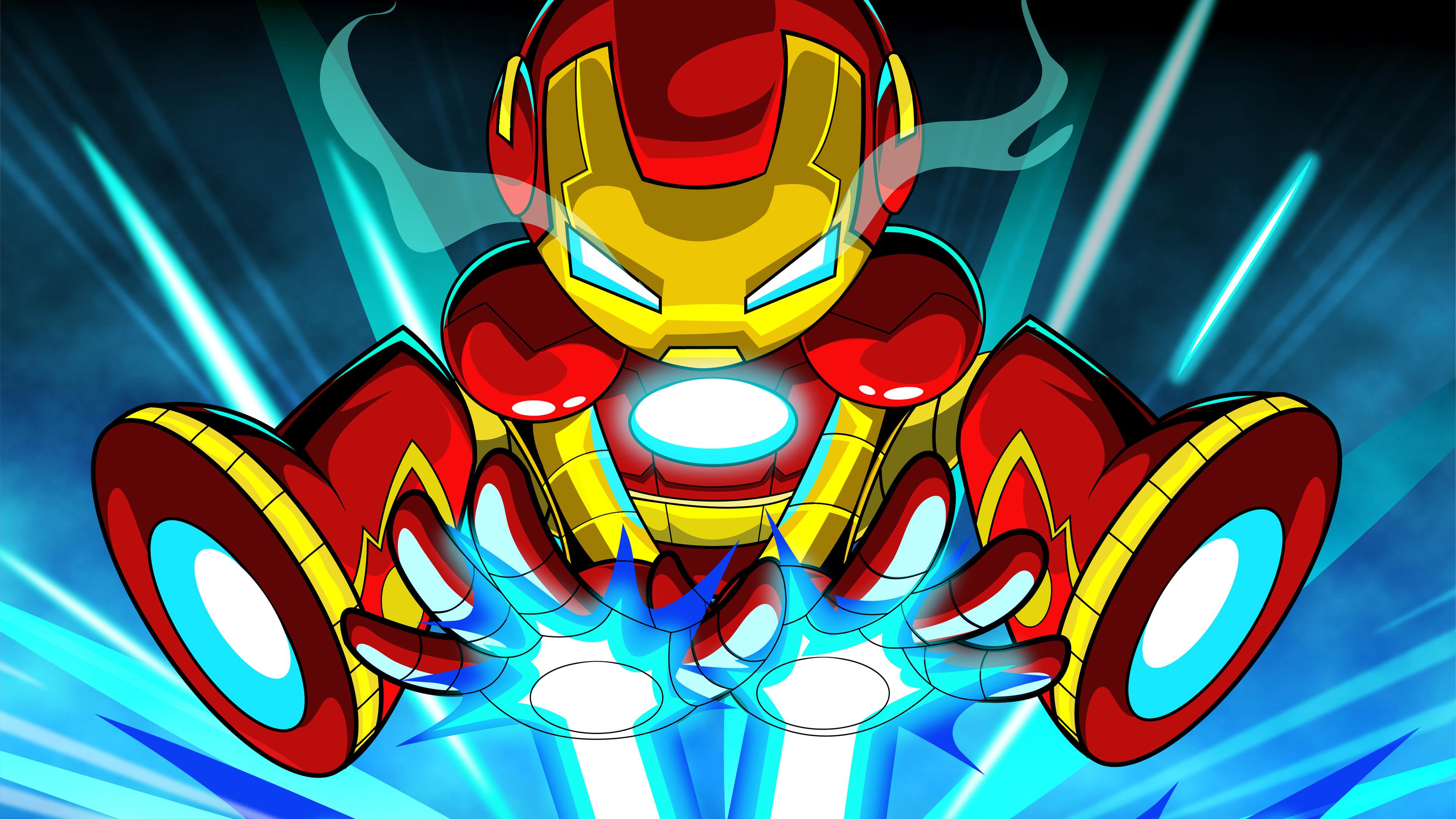 Iron Man Cartoon Wallpaper - Iron Man Wallpaper 4k , HD Wallpaper & Backgrounds