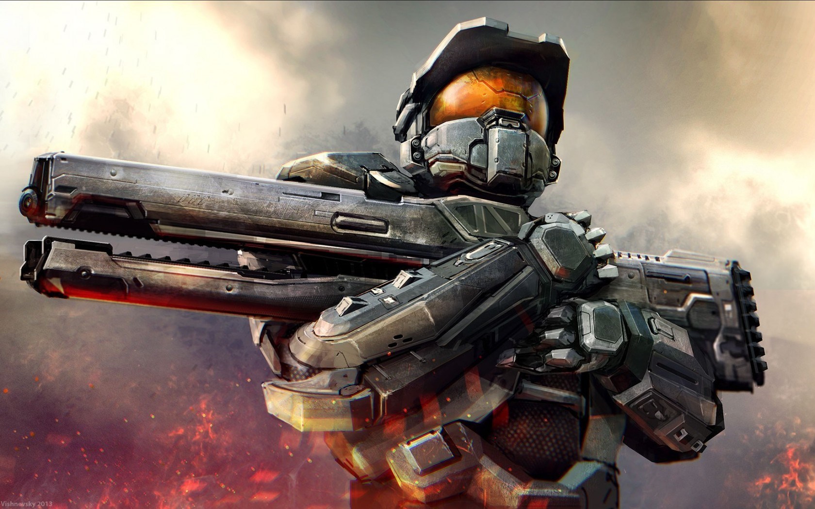 Master Chief With Railgun , HD Wallpaper & Backgrounds