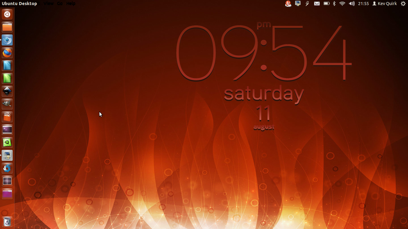 If The Default Wallpapers - Clock Ubuntu , HD Wallpaper & Backgrounds
