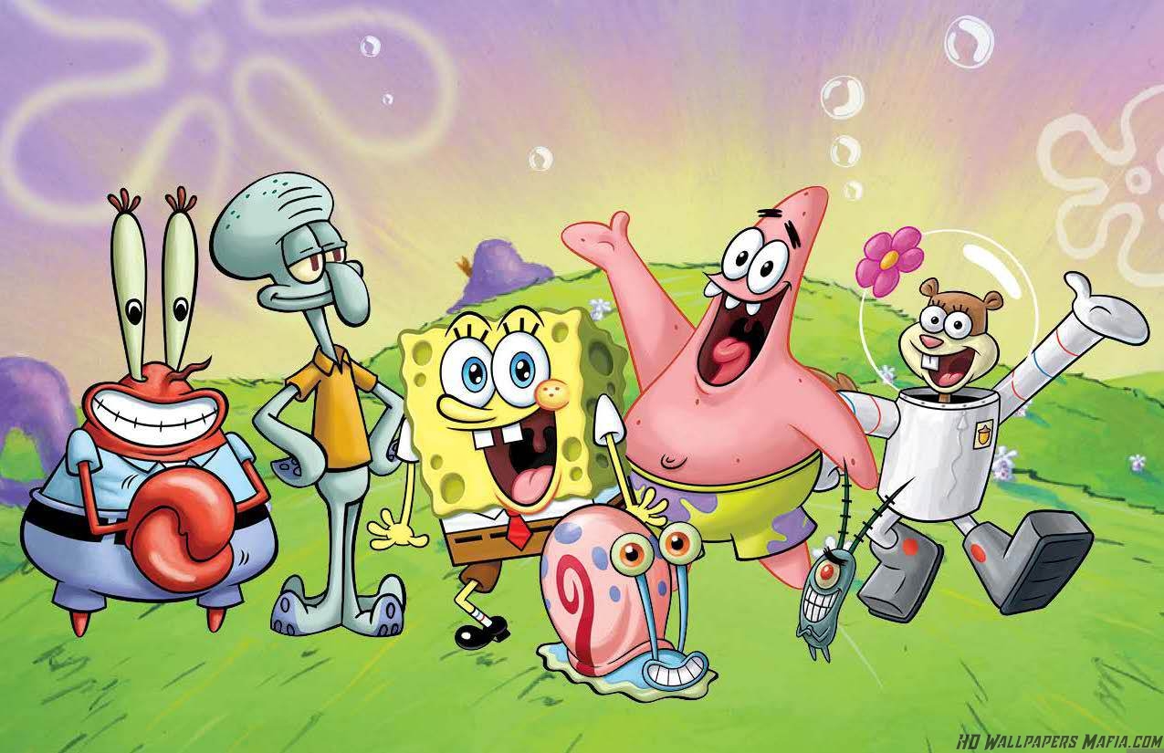 Spongebob Squarepants - Spongebob Friends , HD Wallpaper & Backgrounds