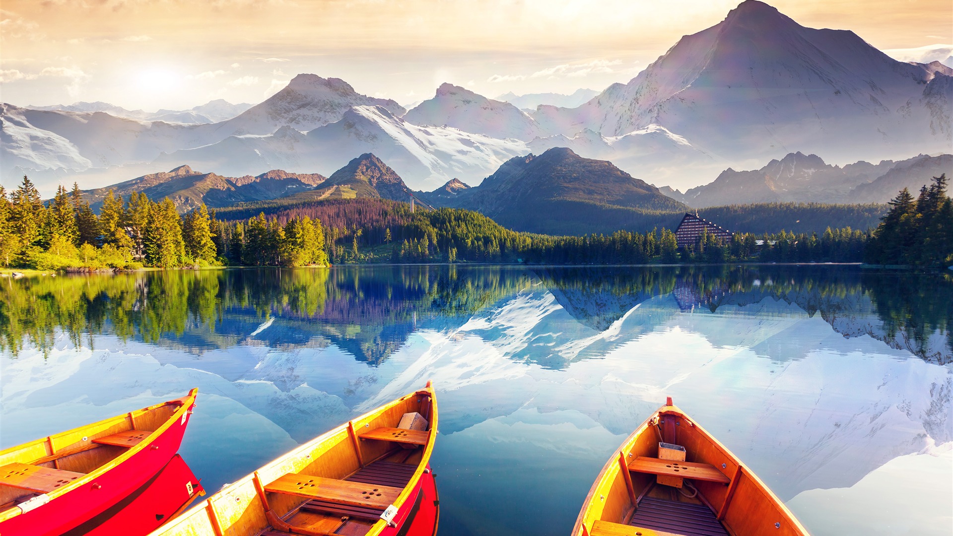 Tourist Plateau Snow Mountain Lake Reflection Wallpaper - 1080p Nature Scenery Hd , HD Wallpaper & Backgrounds