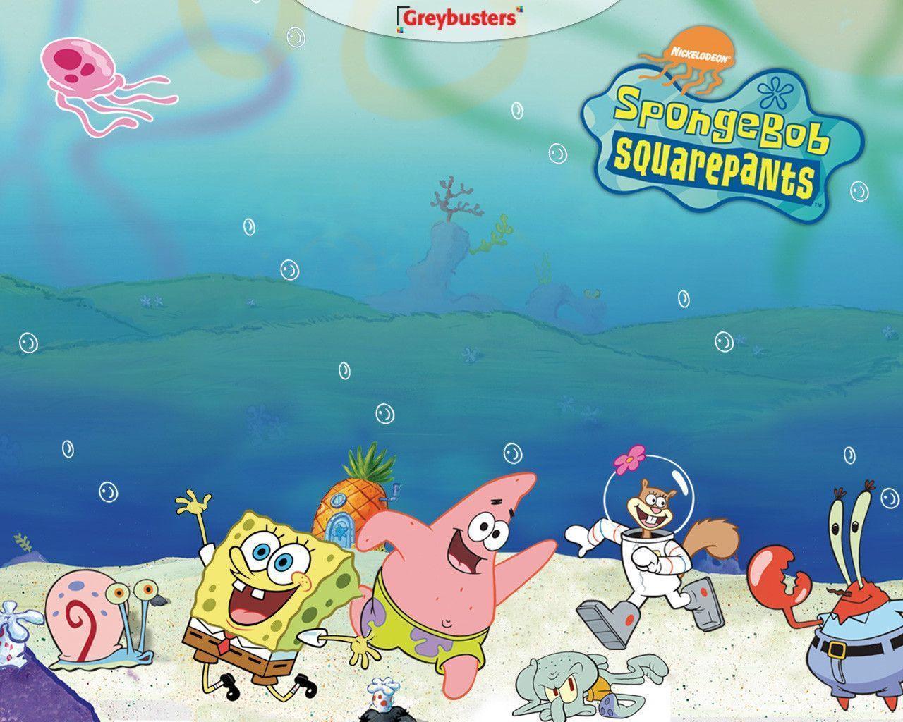 Spongebob Squarepants Characters Wallpaper - Spongebob Squarepants Background Hd , HD Wallpaper & Backgrounds