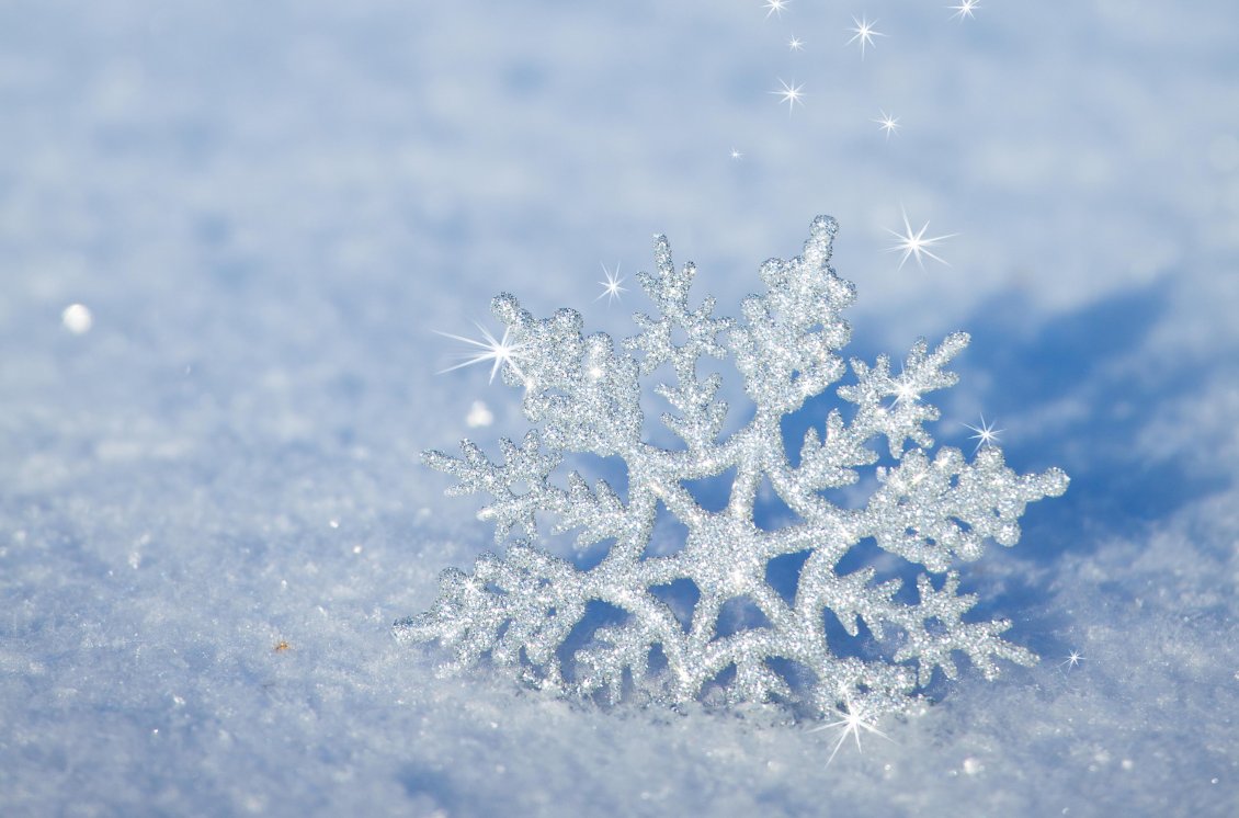 Download Wallpaper 3d Snowflake In The Snow - Snowflake Desktop Background , HD Wallpaper & Backgrounds