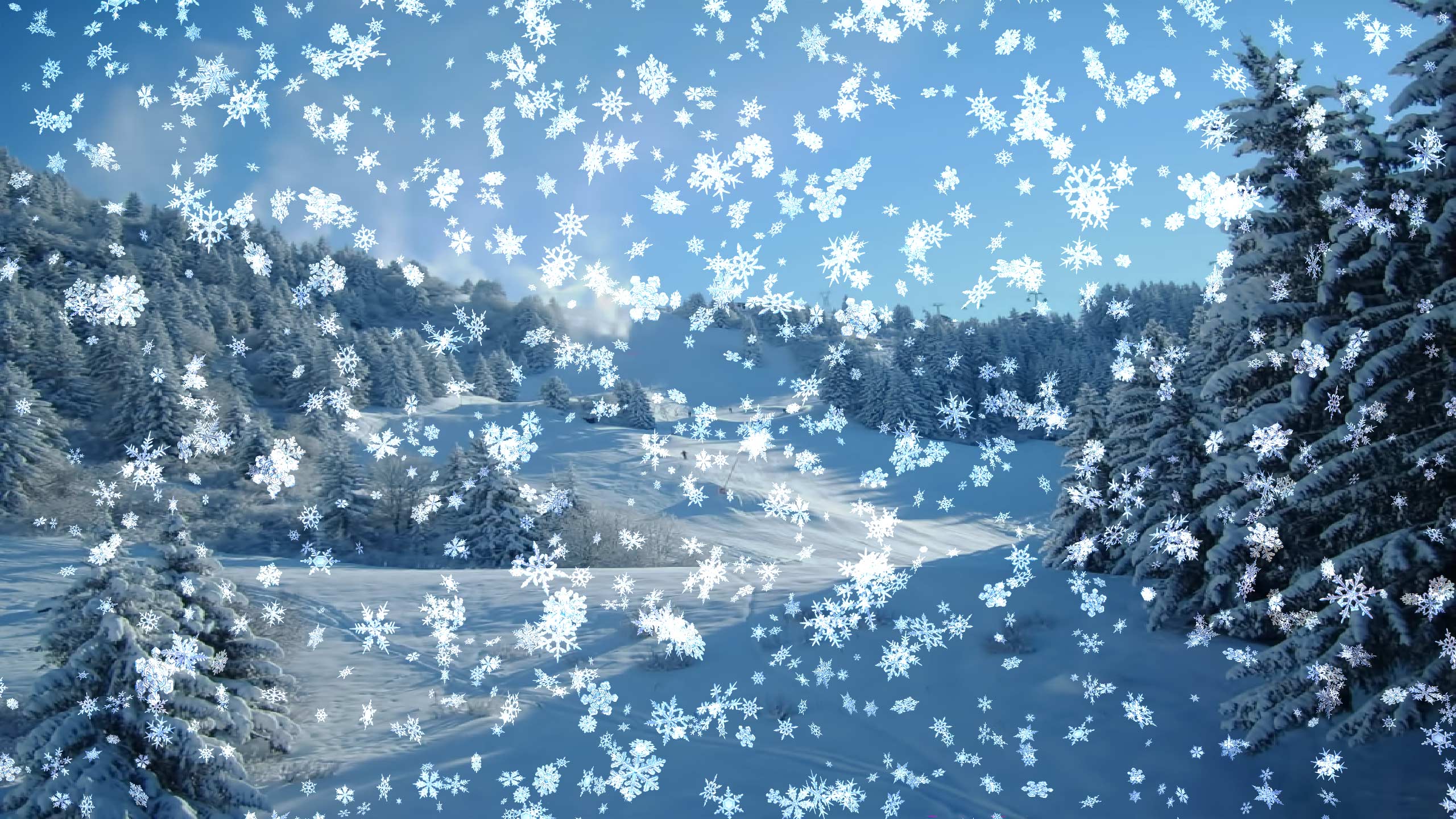 Snowy Desktop 3d Screensaver - Snowy Desktop , HD Wallpaper & Backgrounds