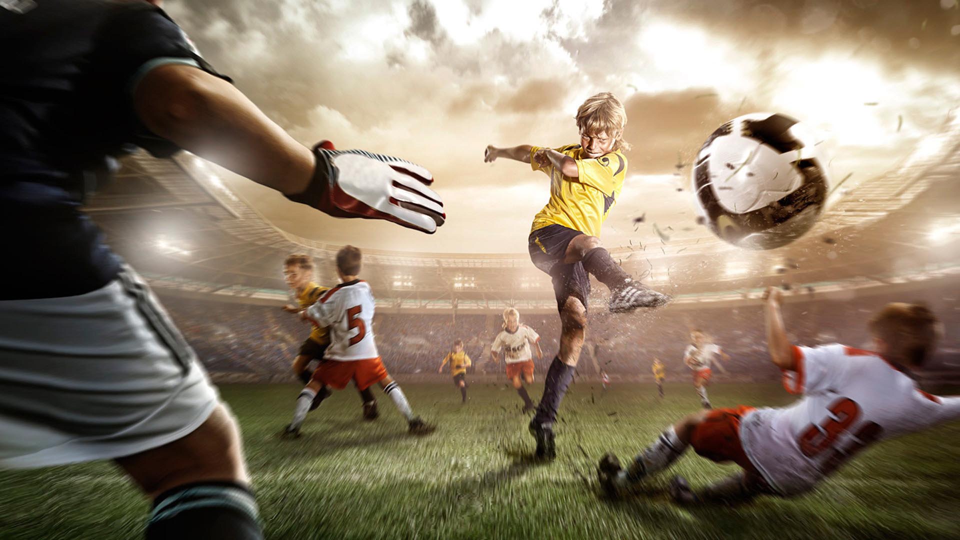 Soccer Children Goal Hd Wallpaper - Football Hd , HD Wallpaper & Backgrounds