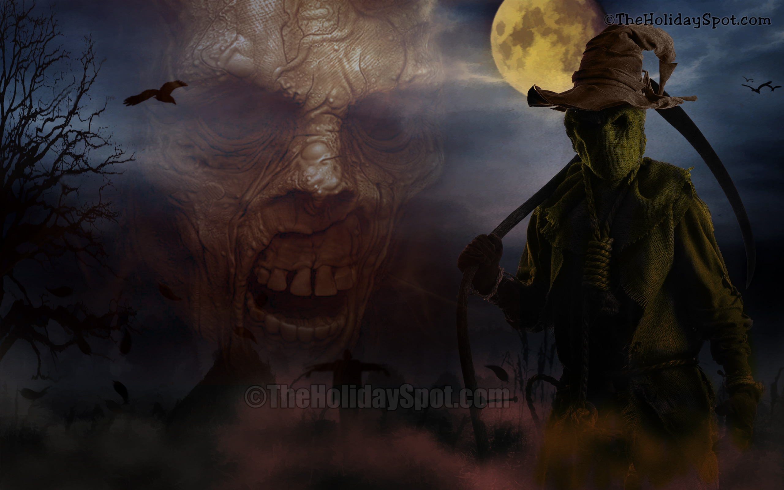 Demons At Halloween Night - Zombie Art , HD Wallpaper & Backgrounds