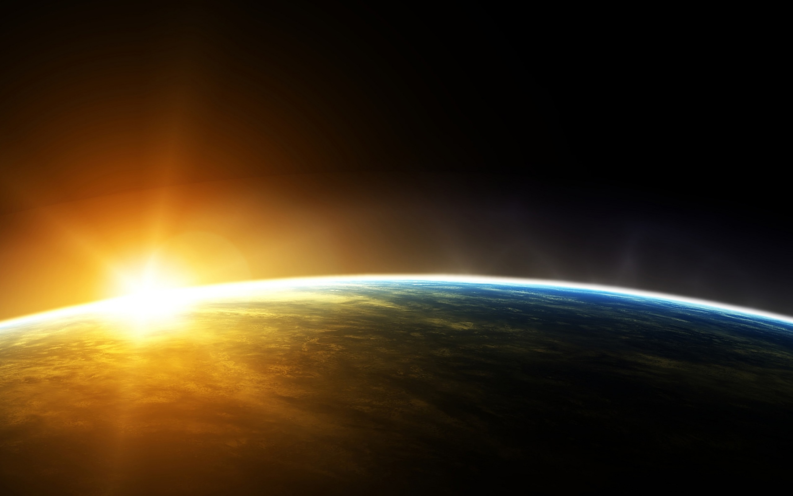 Sun And Earth Wallpaper - Sun Rise From Space , HD Wallpaper & Backgrounds