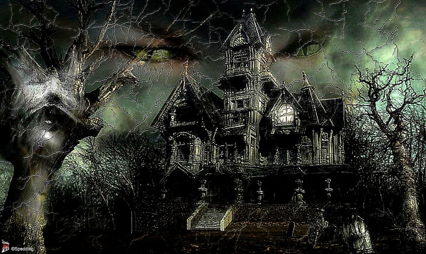 10 Top And Most Recent Scary Halloween Wallpapers Free - Haunted House , HD Wallpaper & Backgrounds