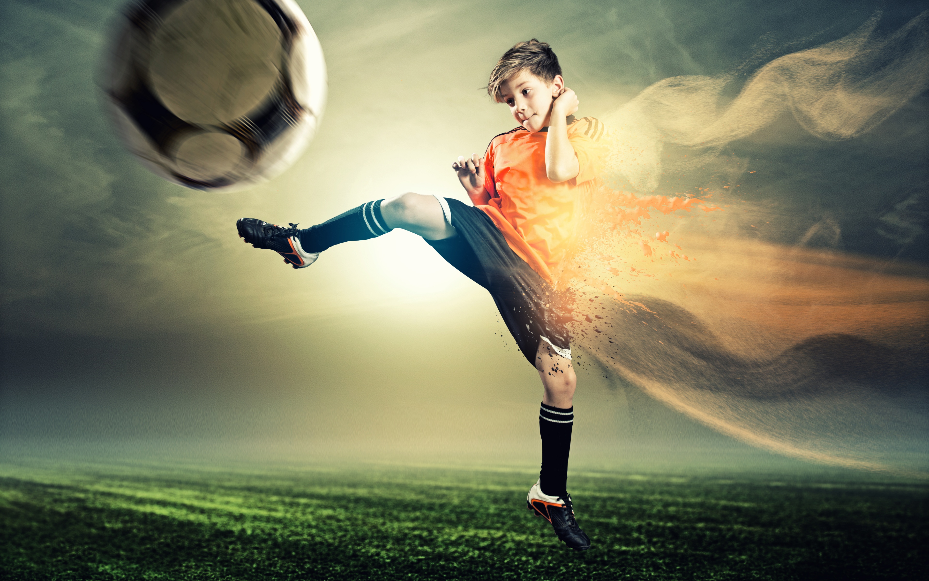 Wallpaper Soccer - Kids Playing Soccer , HD Wallpaper & Backgrounds