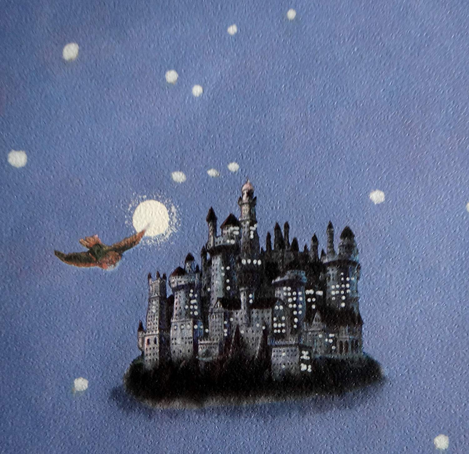 Hogwarts Castle & Post Owls Denim Blue Harry Potter - ハリー ポッター 壁紙 , HD Wallpaper & Backgrounds