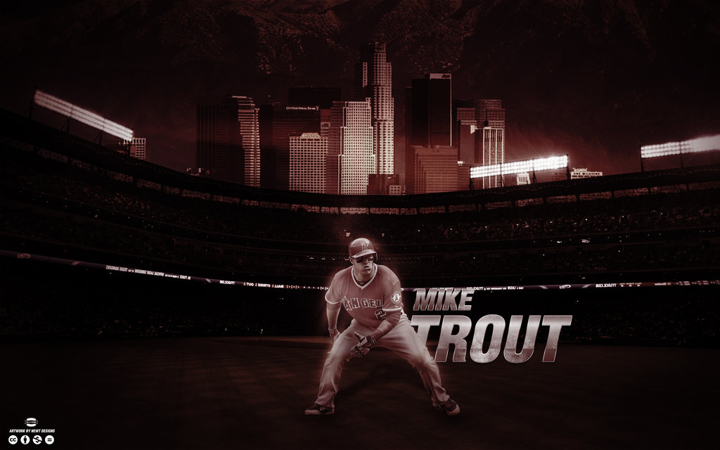 Mike Trout Desktop Wallpaper 1024x640, - Player , HD Wallpaper & Backgrounds