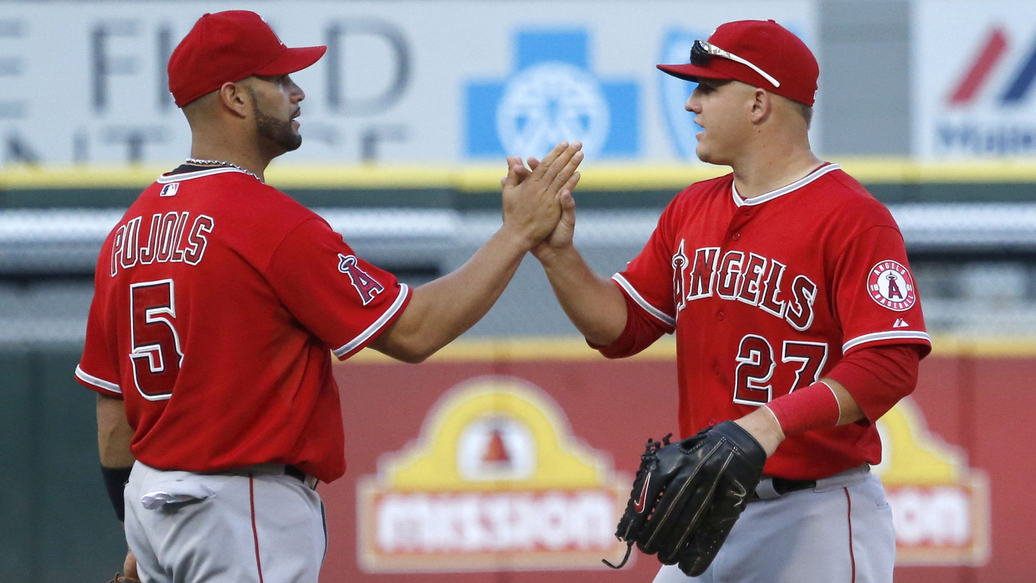 Albert Pujols, Mike Trout Power Angels Past White Sox, - Albert Pujols Mike Trout , HD Wallpaper & Backgrounds