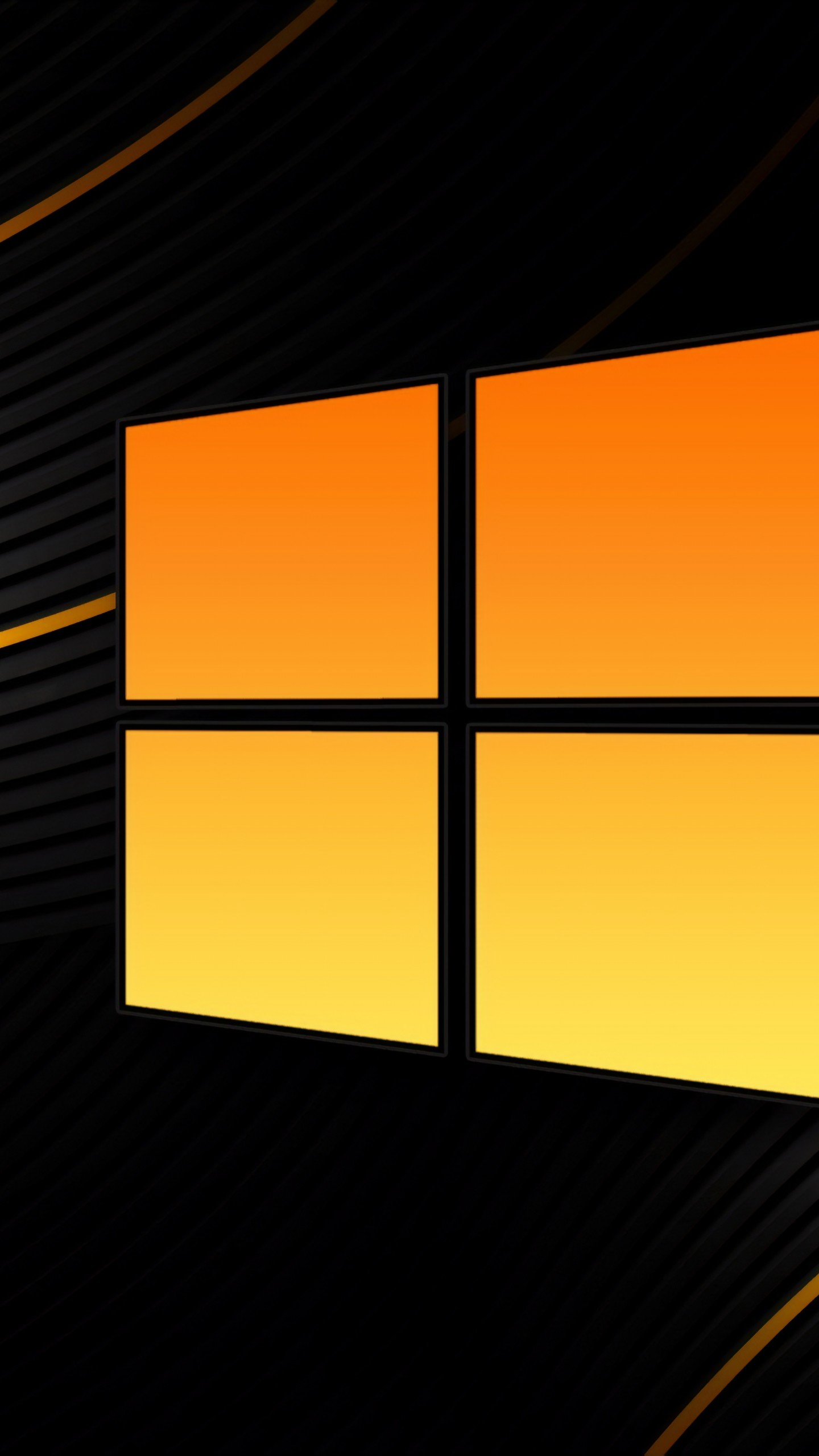 Abstract / Windows 10 Wallpaper - Windows 10 Black Orange , HD Wallpaper & Backgrounds