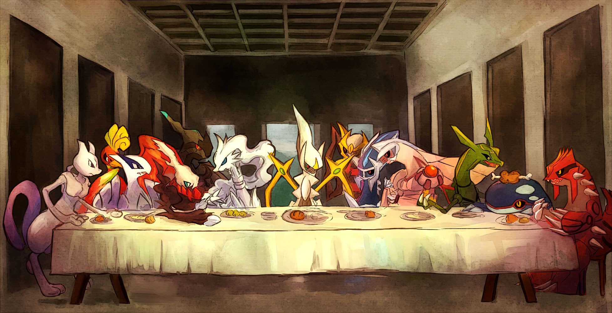 The Last Supper - Last Supper Pokemon , HD Wallpaper & Backgrounds