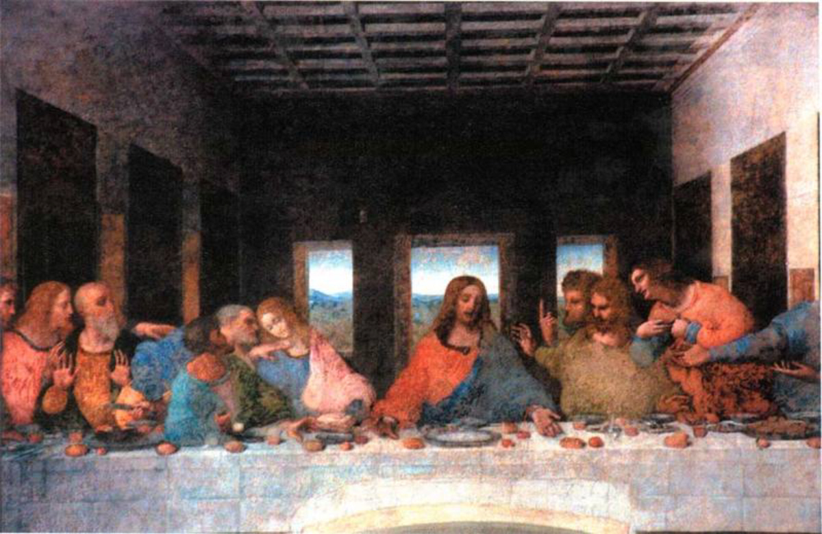 Da Vinci The Last Supper Painting - Davinci Code Last Supper , HD Wallpaper & Backgrounds