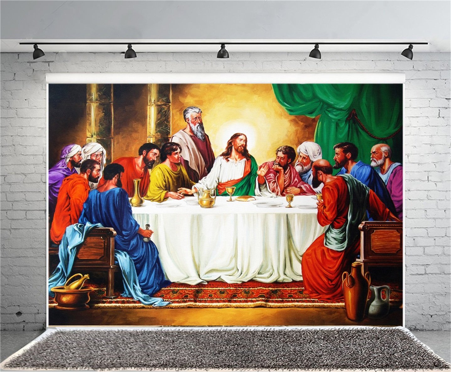 Aofoto 10x7ft Last Supper Of Jesus Christ With Twelve - Papel De Parede Santas Chagas , HD Wallpaper & Backgrounds