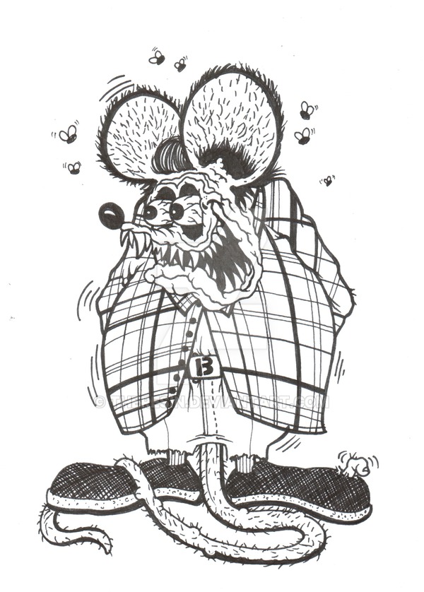 Rat Fink Wallpaper Rat Fink Black And White Drawing Hd Wallpaper Backgrounds Download