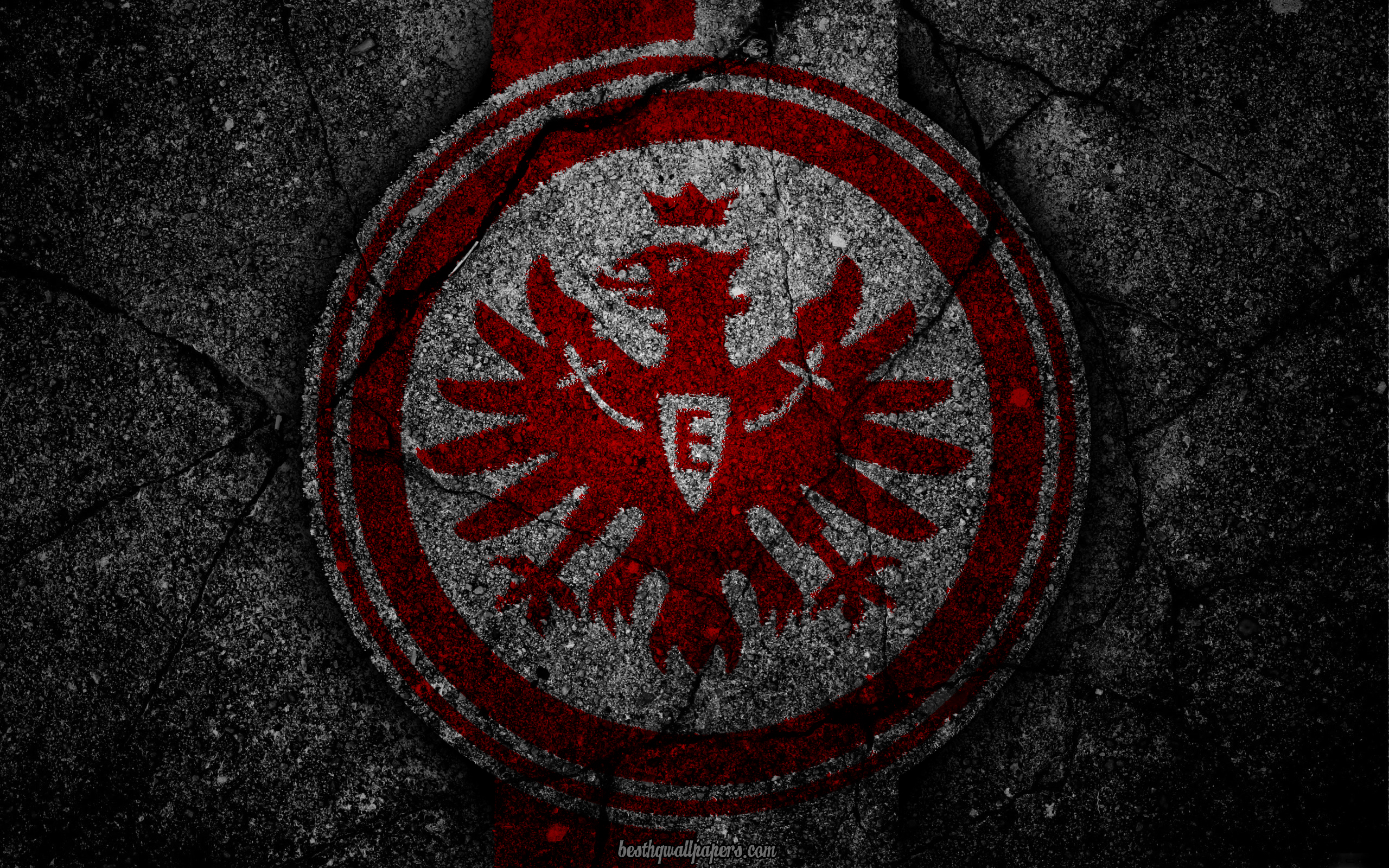 Eintracht Frankfurt, Logo, Art, Bundesliga, Soccer, - Eintracht Frankfurt Vs Hannover 96 , HD Wallpaper & Backgrounds