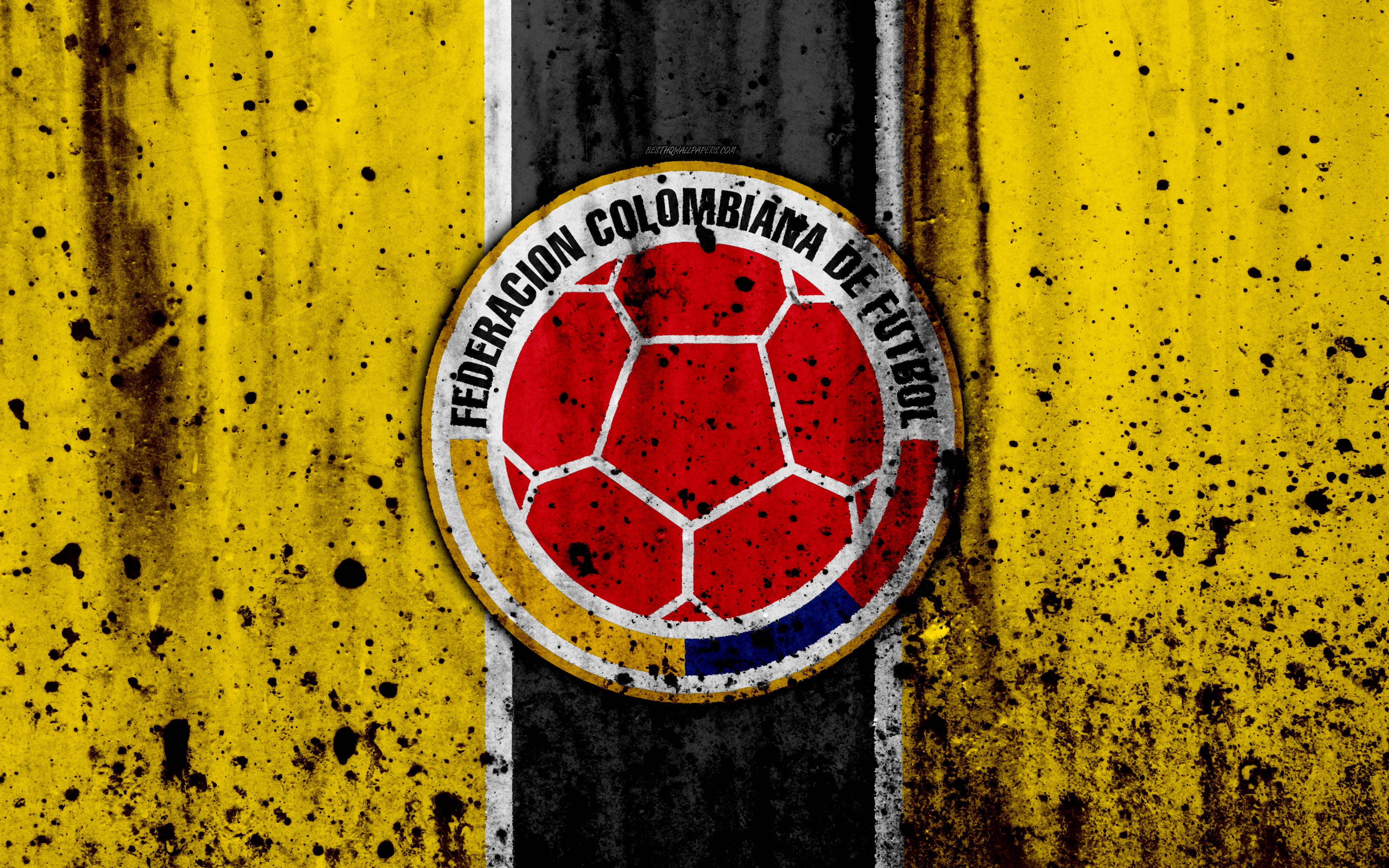 Colombia National Football Team, 4k, Emblem, Grunge, - Fondos De Pantalla De Colombia , HD Wallpaper & Backgrounds