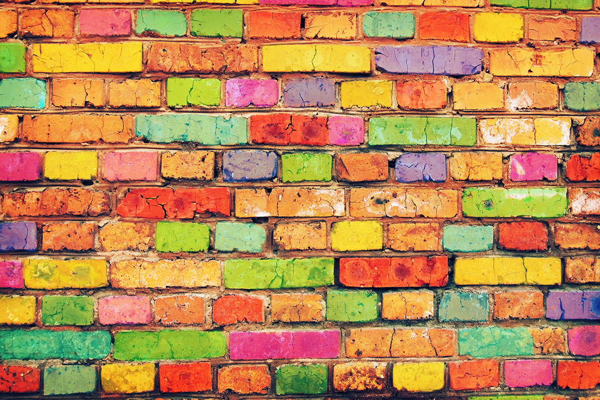 Innovation Ideas Color Brick Wall Magnificent Colors - Color Brick Walls , HD Wallpaper & Backgrounds